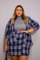 Blazer Plus Size Xadrez Calk | ClosetPlusSize