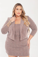 Blazer Feminino Stella Tweed Plus Size | ClosetPlusSize