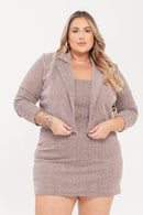 Blazer Feminino Stella Tweed Plus Size | ClosetPlusSize