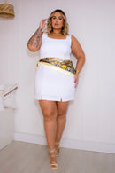 Vestido Aisha sem Manga Lastex  | ClosetPlusSize