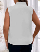 Blusa Manu Ellas Modas Plus Size Decote Cruzada Feminina | ClosetPlusSize