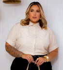 Camisa Feminina Plus Size Manu Ellas Com Laise Renda | ClosetPlusSize
