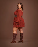 Vestido Elisa Terra Cota | ClosetPlusSize