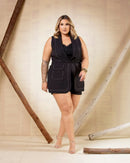 Conjunto Colete e Short Pespontado | ClosetPlusSize