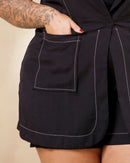 Conjunto Colete e Short Pespontado | ClosetPlusSize