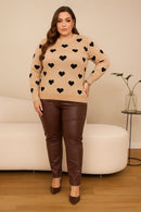 Blusa Tricot Corações | ClosetPlusSize