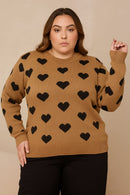 Blusa Tricot Corações | ClosetPlusSize