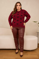Blusa Tricot Corações | ClosetPlusSize
