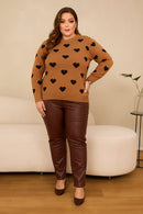 Blusa Tricot Corações | ClosetPlusSize