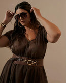 Vestido Olivia Caramelo | ClosetPlusSize