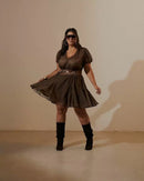 Vestido Olivia Caramelo | ClosetPlusSize