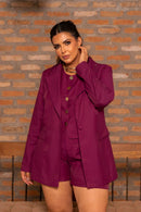 Conjunto Mariza Blazer Colete e Short | ClosetPlusSize