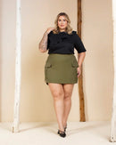 T-shirt Gabrielle Babado | ClosetPlusSize